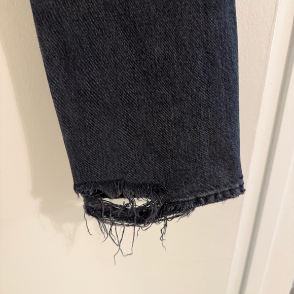 Agolde Riley High Rise Straight Crop Jeans Ripped / Distressed (Contraband) - Picture 10 of 11
